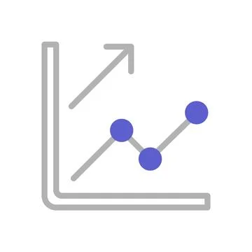 Chart icon duotone purple grey business symbol illustration. Stock Illustration