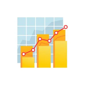 Chart icon - financial statistic data diagram Stock Illustration