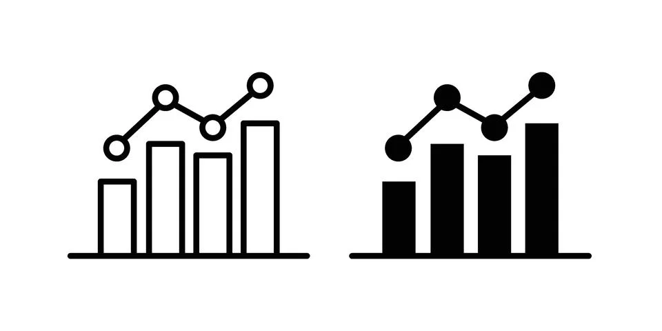 Chart icon Illustration set. Vector Eps10 for apps Stock Illustration