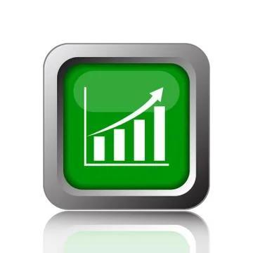 Chart icon. Internet button on black background.. Stock Illustration