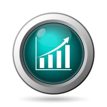 Chart icon. internet button on white background.. Illustrazione stock