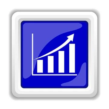 Chart icon. Internet button on white background.. 스톡 일러스트
