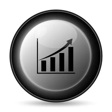 Chart icon. Internet button on white background.. Stock Illustration