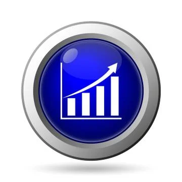 Chart icon. Internet button on white background.. Illustrazione stock