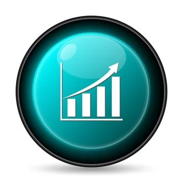 Chart icon. Internet button on white background.. Stock Illustration