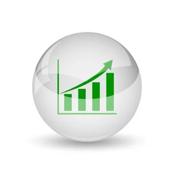 Chart icon. Internet button on white background.. Stock Illustration