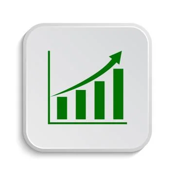 Chart icon. Internet button on white background.. 스톡 일러스트