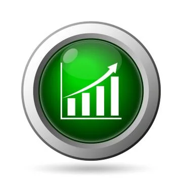 Chart icon. Internet button on white background. Illustrazione stock