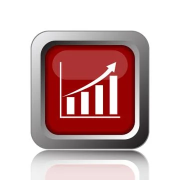 Chart icon. Internet button on white background. Illustrazione stock