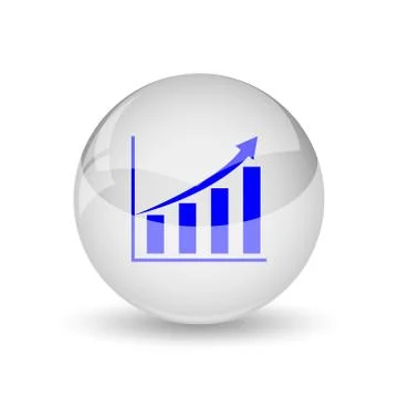 Chart icon. Internet button on white background.. Stock Illustration