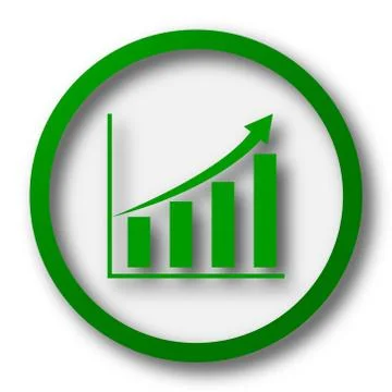 Chart icon. Internet button on white background.. Stock Illustration