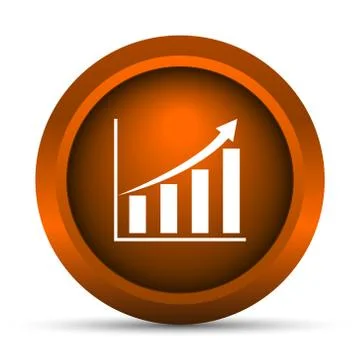 Chart icon. Internet button on white background.. Stock Illustration