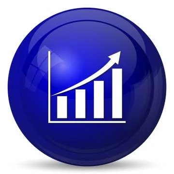 Chart icon. Internet button on white background.. Illustrazione stock