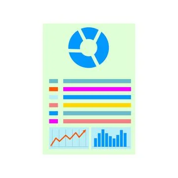 Chart icon isolated on white background for your web and mobile app design Stock Illustration