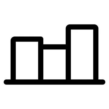 Chart icon line isolated on white background. Black flat thin icon on moder.. Stock Illustration