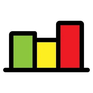 Chart icon line isolated on white background. Black flat thin icon on moder.. Stock Illustration