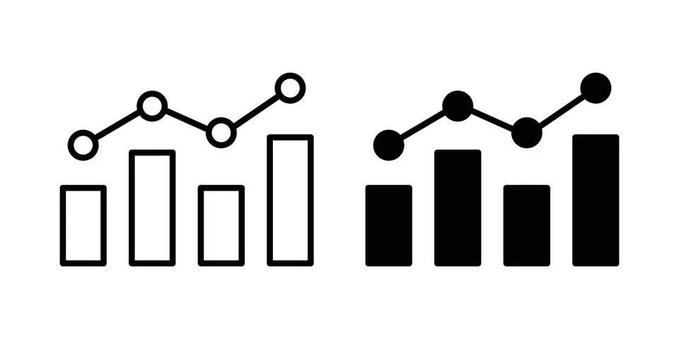Chart icon or illustration vector symbols Stock Illustration