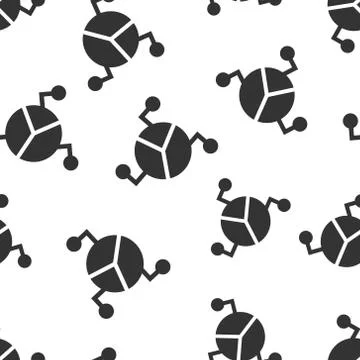 Chart icon seamless pattern background. Diagram vector illustration on white  Stock Illustration