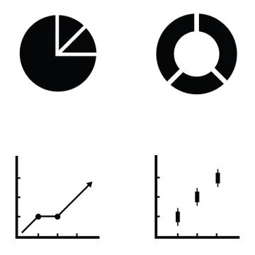 Chart icon set Stock Illustration