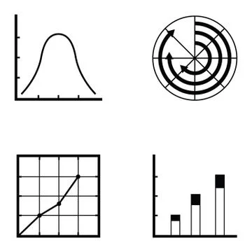 Chart icon set Stock Illustration