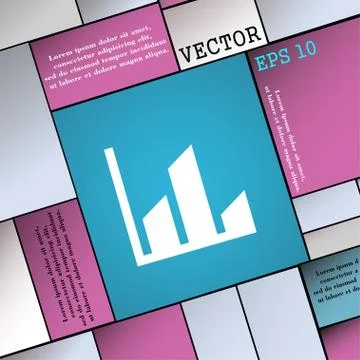 Chart icon sign. Modern flat style for your design. Vector Stock Illustration