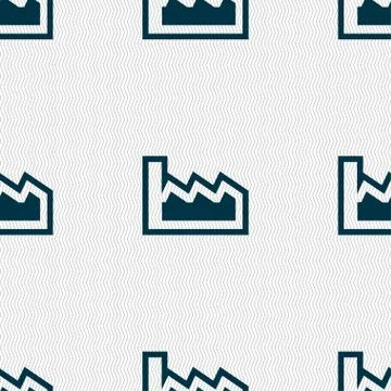Chart icon sign. Seamless pattern with geometric texture. Vector Stock Illustration