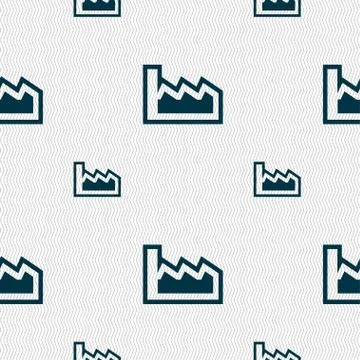 Chart icon sign. Seamless pattern with geometric texture. Stock Illustration