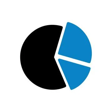 Chart icon solid blue black business symbol illustration. 스톡 일러스트