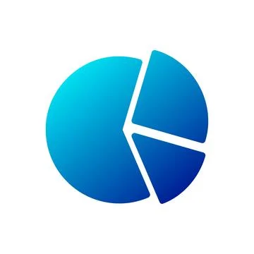 Chart icon solid gradient blue business symbol illustration. Stock Illustration