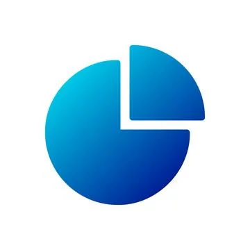 Chart icon solid gradient blue business symbol illustration. 스톡 일러스트