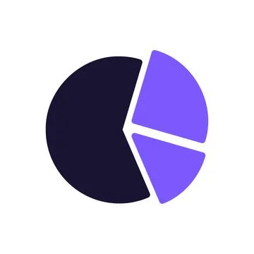 Chart icon solid purple black business symbol illustration. Stock Illustration