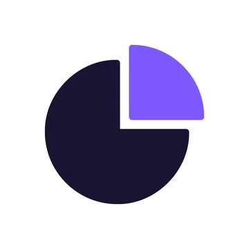 Chart icon solid purple black business symbol illustration. Stock Illustration