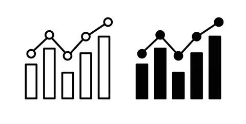 Chart icon symbol. Flat Vector illustration Stock Illustration