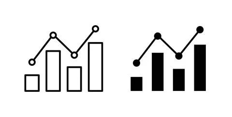 Chart icon symbol. Flat Vector illustration Stock Illustration