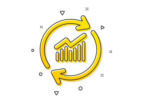 Chart icon. Update Report graph sign. Vector Illustrazione stock