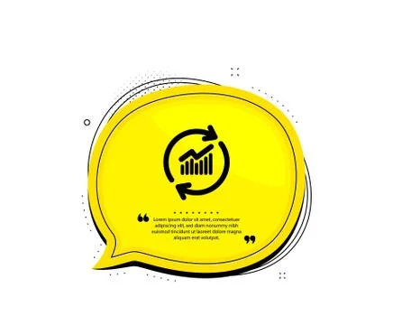 Chart icon. Update Report graph sign. Vector Illustrazione stock