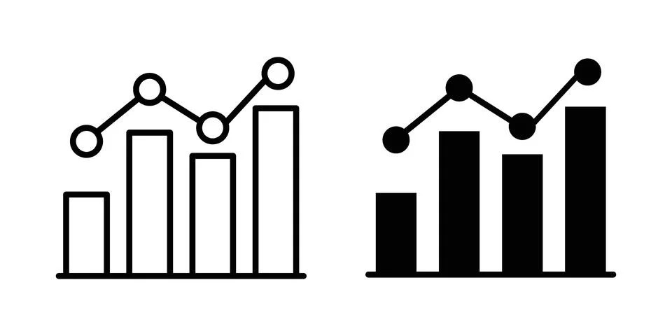 Chart icon vector design illustrations Stock Illustration