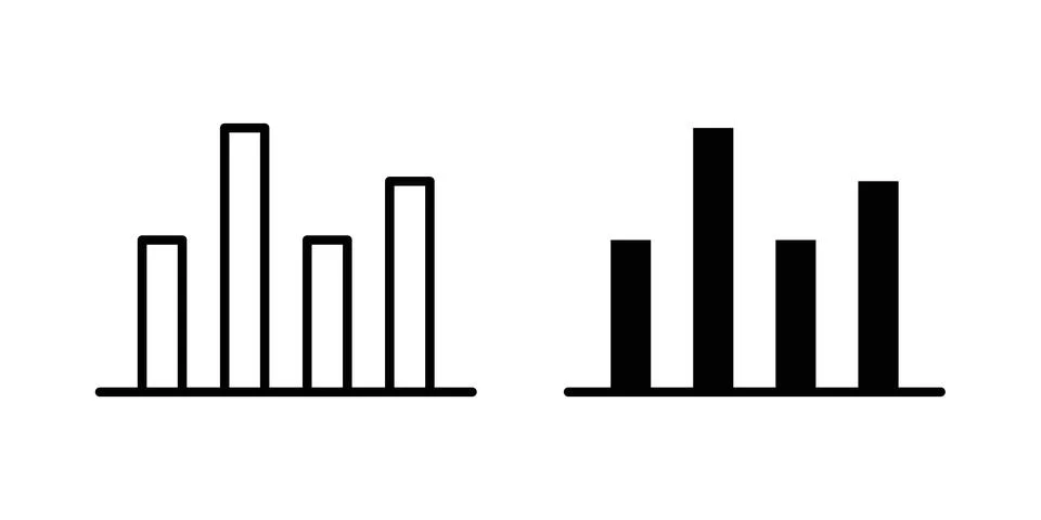 Chart icon vector editable eps10 Stock Illustration