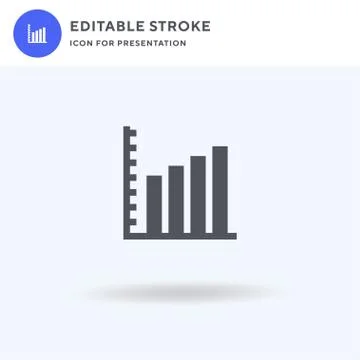 Chart icon vector, filled flat sign, solid pictogram isolated on white, logo  Stock Illustration