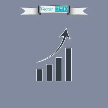 Chart icon, vector illustration. Flat design style Stock Illustration