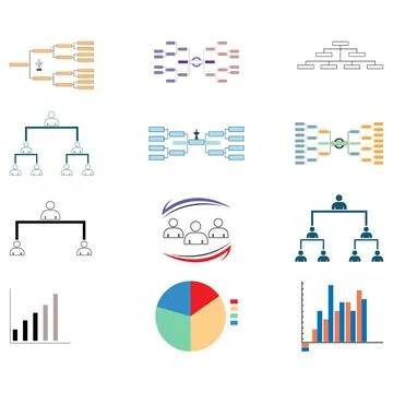The chart icon vector illustration Stock Illustration