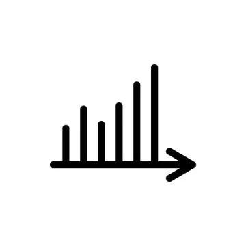 Chart icon vector. Isolated contour symbol illustration Stock Illustration