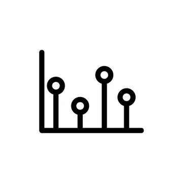 Chart icon vector. Isolated contour symbol illustration Stock Illustration