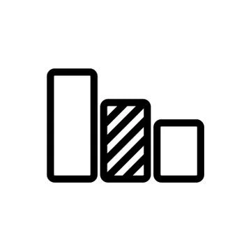 Chart icon vector. Isolated contour symbol illustration Stock Illustration