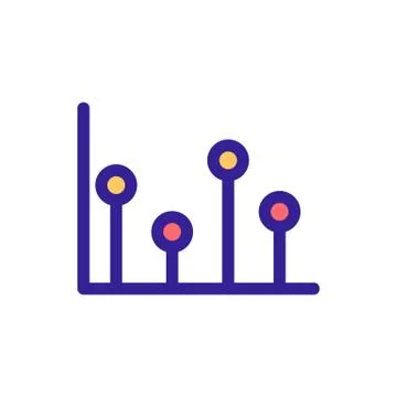 Chart icon vector. Isolated contour symbol illustration Stock Illustration