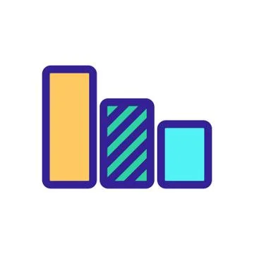 Chart icon vector. Isolated contour symbol illustration Stock Illustration