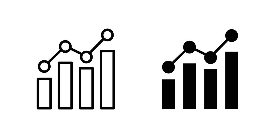 Chart icon vector symbol graphics Stock Illustration