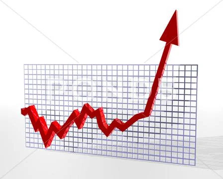 Chart on the up Stock Illustration