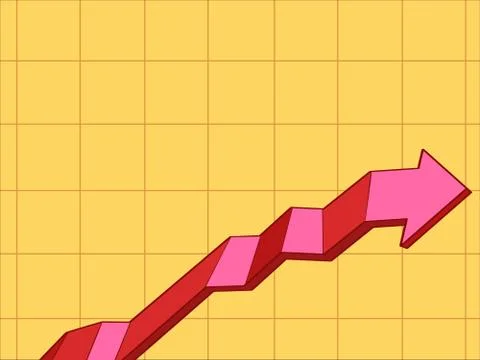 Chart of indicators up Stock Illustration