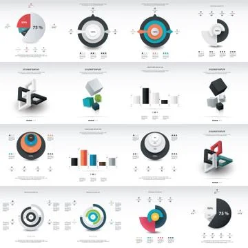 Chart infographics template design Illustrazione stock